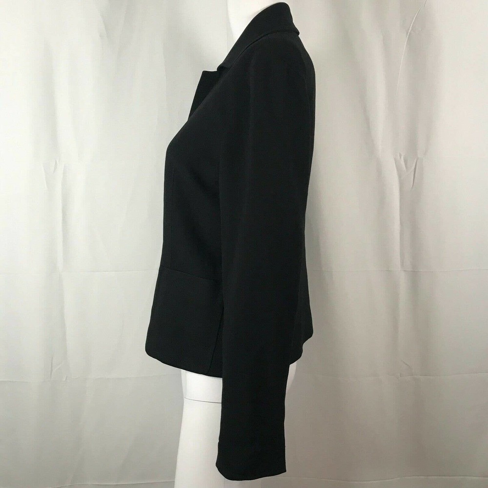 Doncaster Blazer Jacket Womens 6P Black‎ Wool Full Zip Blazer Jacket Pockets - Picture 3 of 10